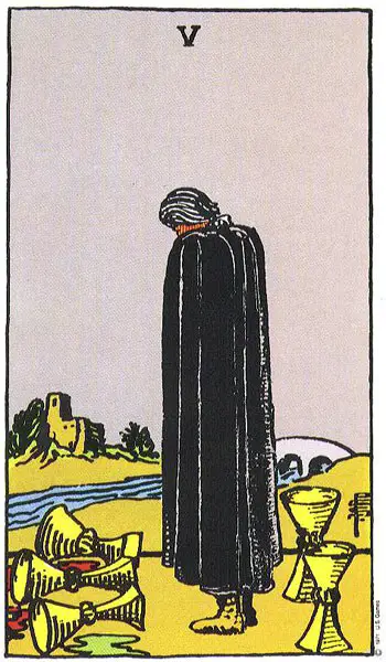 Carta del Tarot Cinco trofeos