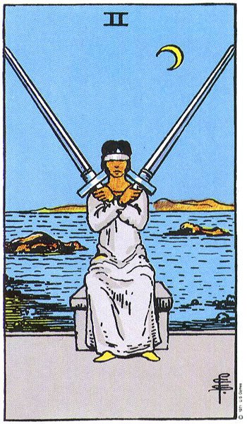 Carta del Tarot dos espadas