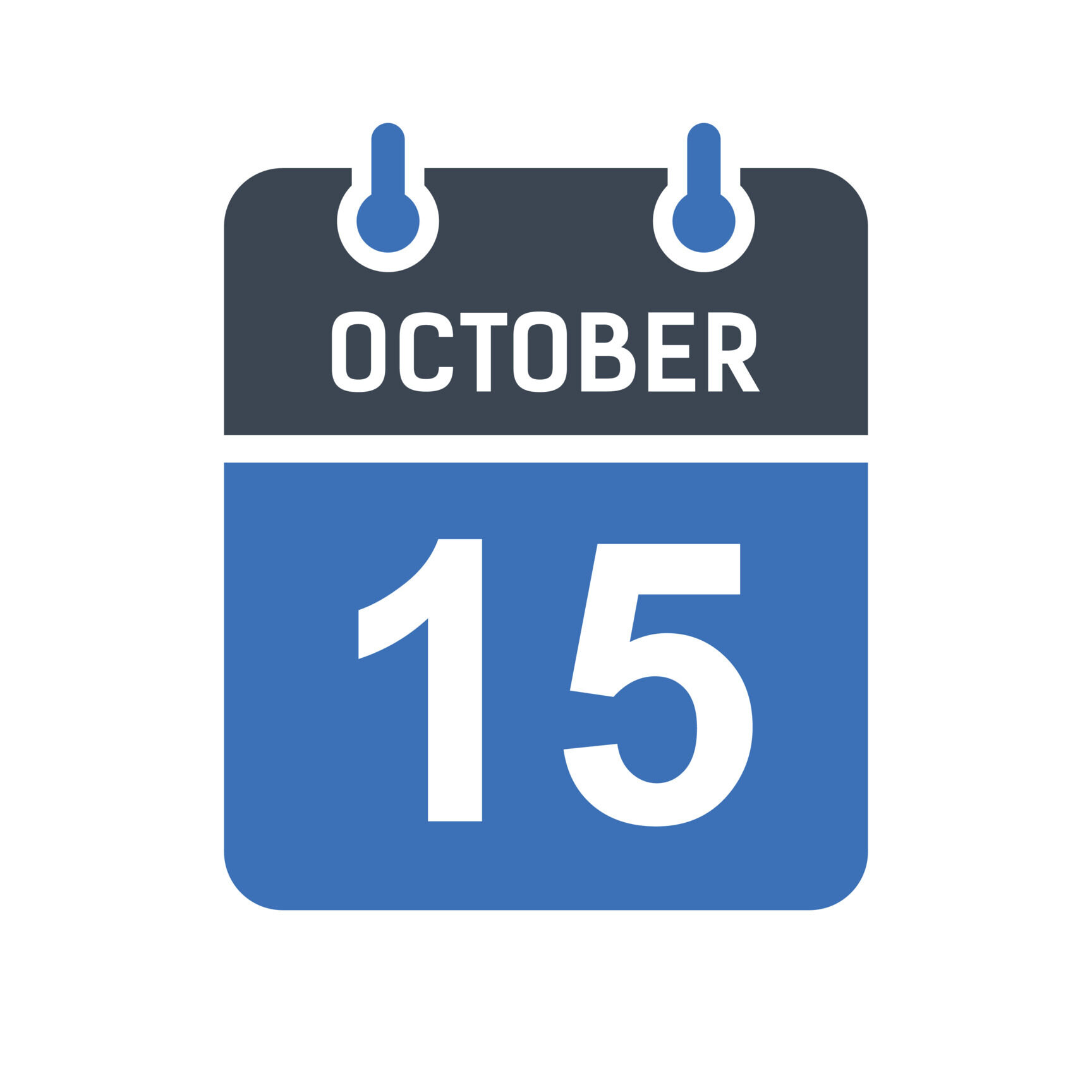 Icono de fecha del calendario 15 de octubre 5260973 Arte vectorial en Vecteezy