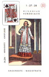 Carta del Tarot Sacerdote de los trece reyes de espadas (espadas). Carta del Tarot Sacerdote de los trece reyes de espadas (espadas).