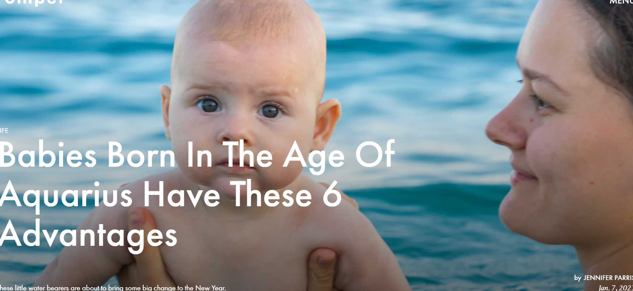 Pelele: Los bebés nacidos en la era de Acuario tienen estas 6 ventajas...