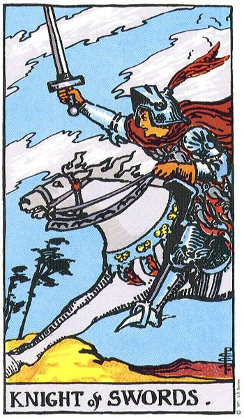 Carta del Tarot Caballo de espadas