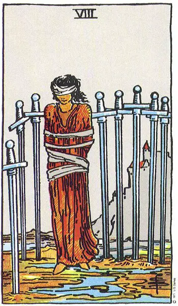 Carta del Tarot Ocho de espadas