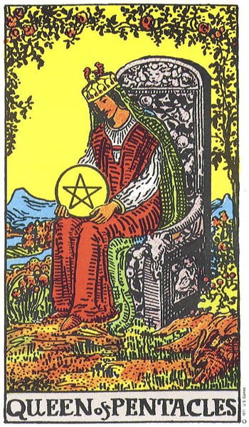 Carta del Tarot Reina de Oros
