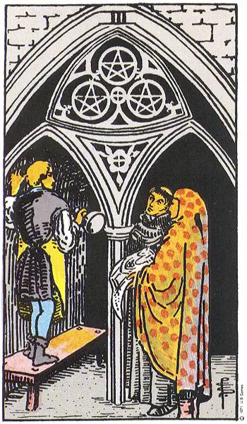 Carta del Tarot Tres centavos