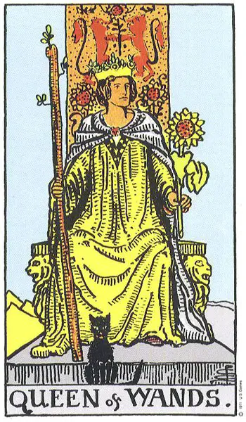 Carta del Tarot reina de bastos