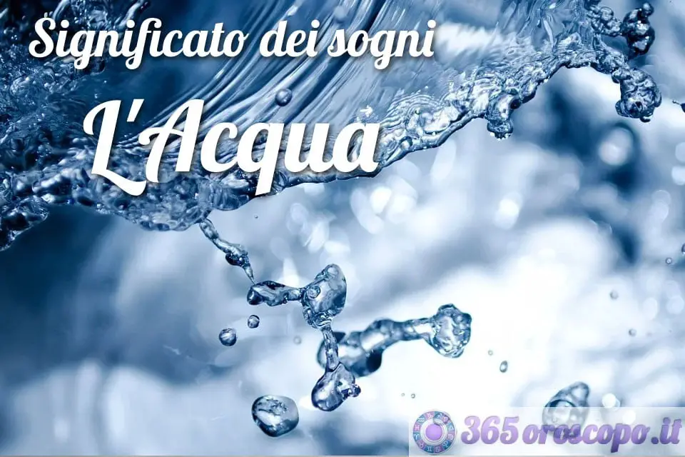 Soñar con agua Soñar con agua