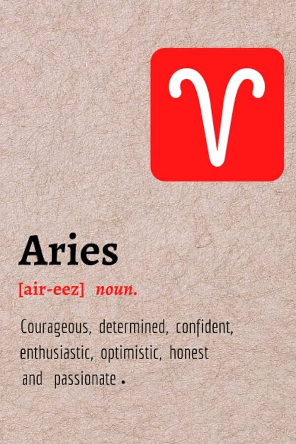 Diario del signo del zodíaco de Aries: Aries (del 21 de marzo al 19 de abril) Cuaderno de 120 páginas para amantes del universo/entusiastas de la astrología y el horóscopo