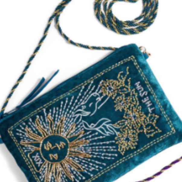 Bolsa de baraja de tarot Neon Moon con ilustraciones impresas con cremallera de Pixel...