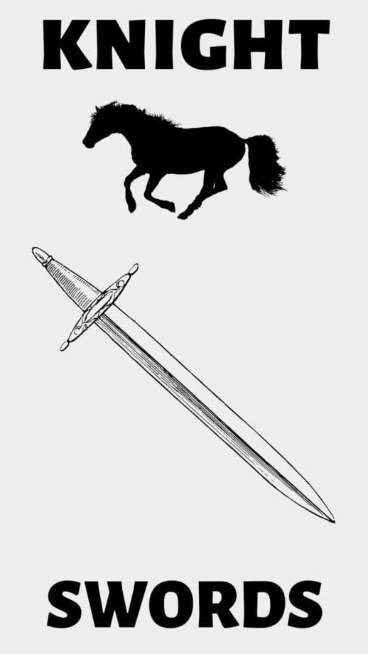 Tarot Comparado – Caballero de Espadas.