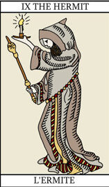 Pares de cartas de nacimiento del Tarot: Luna/Ermitaño |