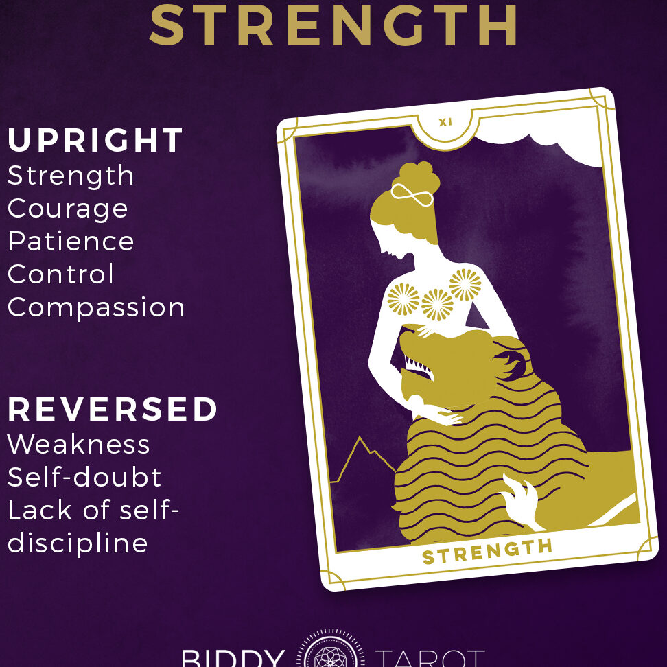 Significados de las cartas del Tarot de fuerza |