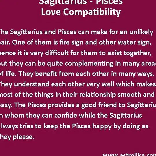 Compatibilidad amorosa entre Sagitario y Piscis |