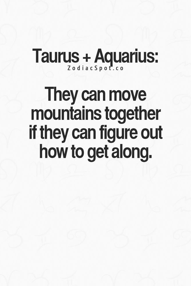 Tauro + Acuario Compatibilidad Tauro Acuario |